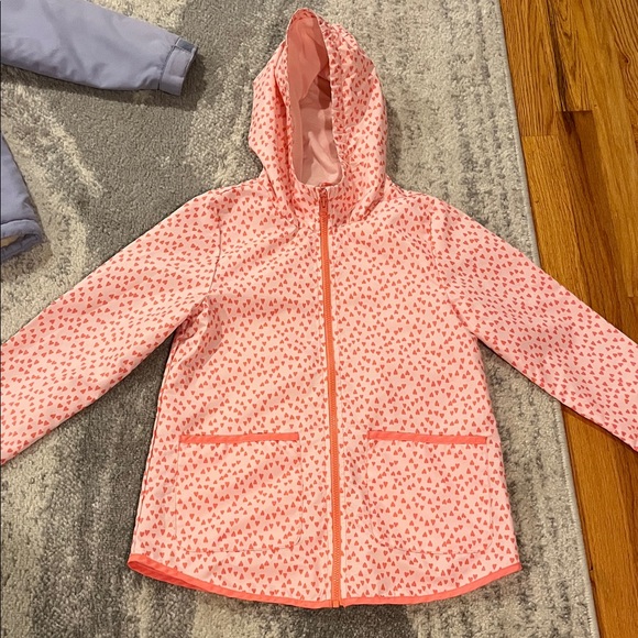 Cat & Jack Light Purple Hooded Jacket and Heart Rain Coat Bundle - Picture 3 of 13